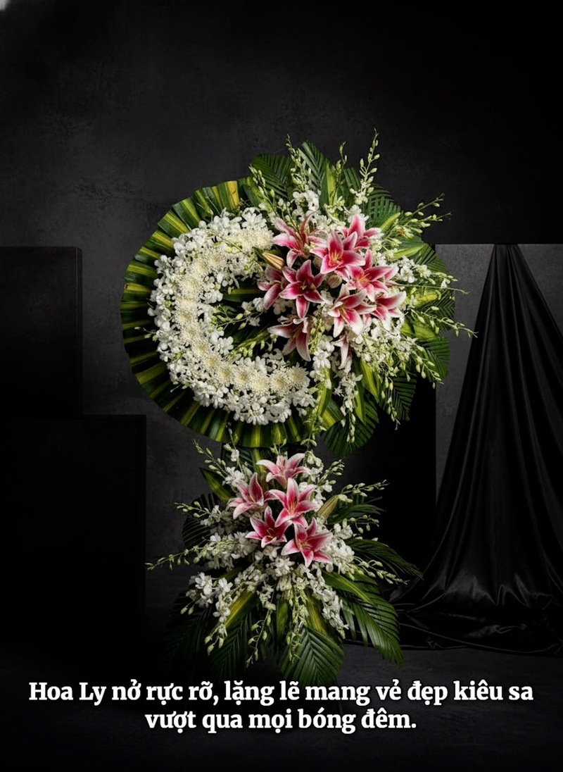 Kệ 2 Tầng Vòng Tròn Hoa Ly Trắng